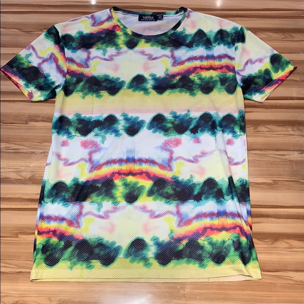 Men’s Top Man Tye-Dye Mesh Top